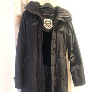 TNA Mid Length Black Parka XS